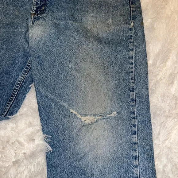 Carhartt Mens Jeans size 42 x 34 Light Wash Work Pants Vintage - Picture 6 of 9